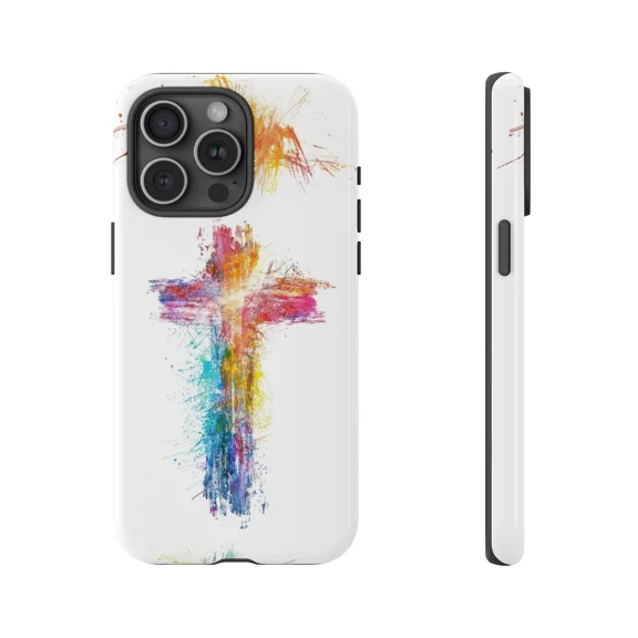 Chalk Cross Religious Faith Symbol Case for iPhone 17 16 15 14 13 12 11 Pro Max