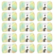 Loops & Threads Chalk Facets Yarn - Medium Weight Yarn for Knitting, Crochet, Weaving, Arts & Crafts, 15 Pack