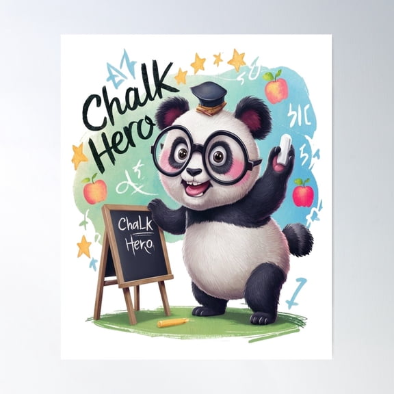 Chalk Hero Poster Wall Art, Modern Wall Decor For Living Room Bedroom, 12x18 UNFRAMED