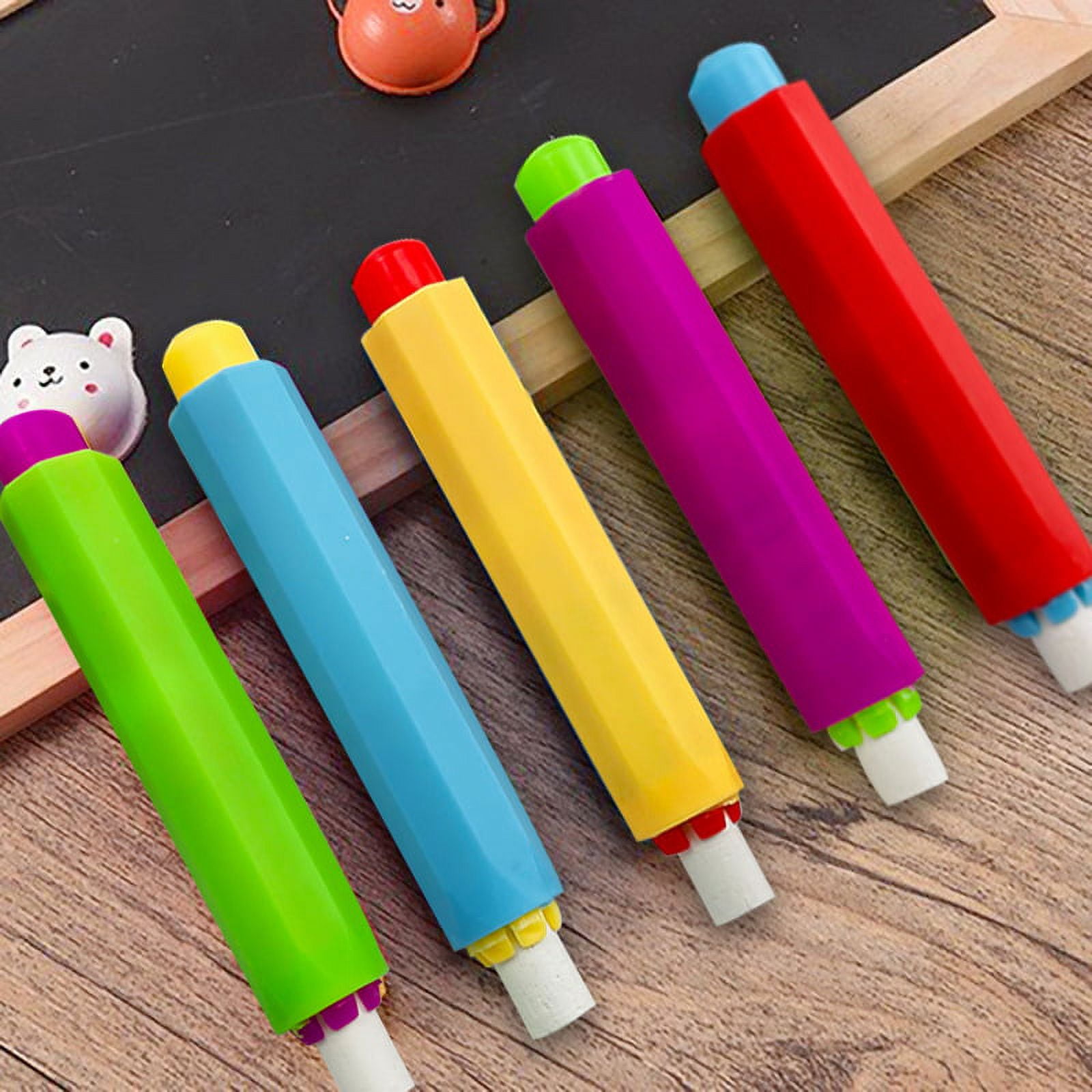 Chalk Holders, Colorful Plastic Blackboard Adjustable Chalk Clip Set