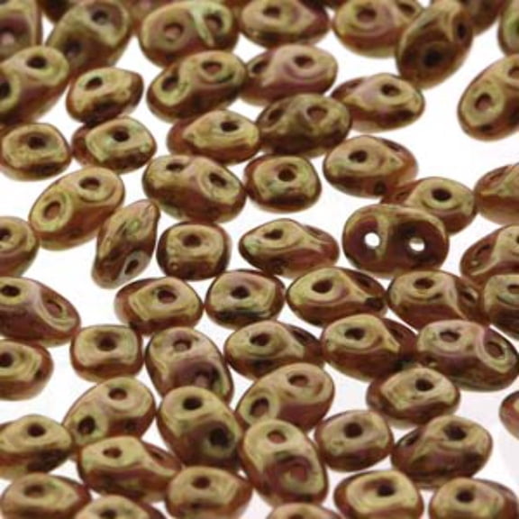 Chalk Lazure Red Superduo Beads DU0503000-65491-TB