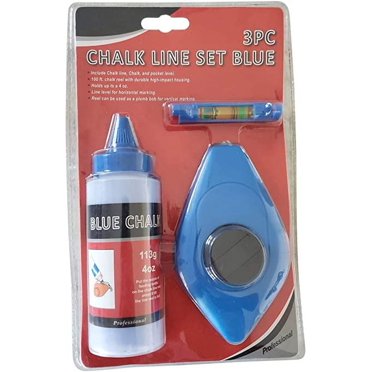 ZY503 Chalk Line Reel 4-Pack - 100-Foot 1.5mm Blue String For Construction & DIY Layout