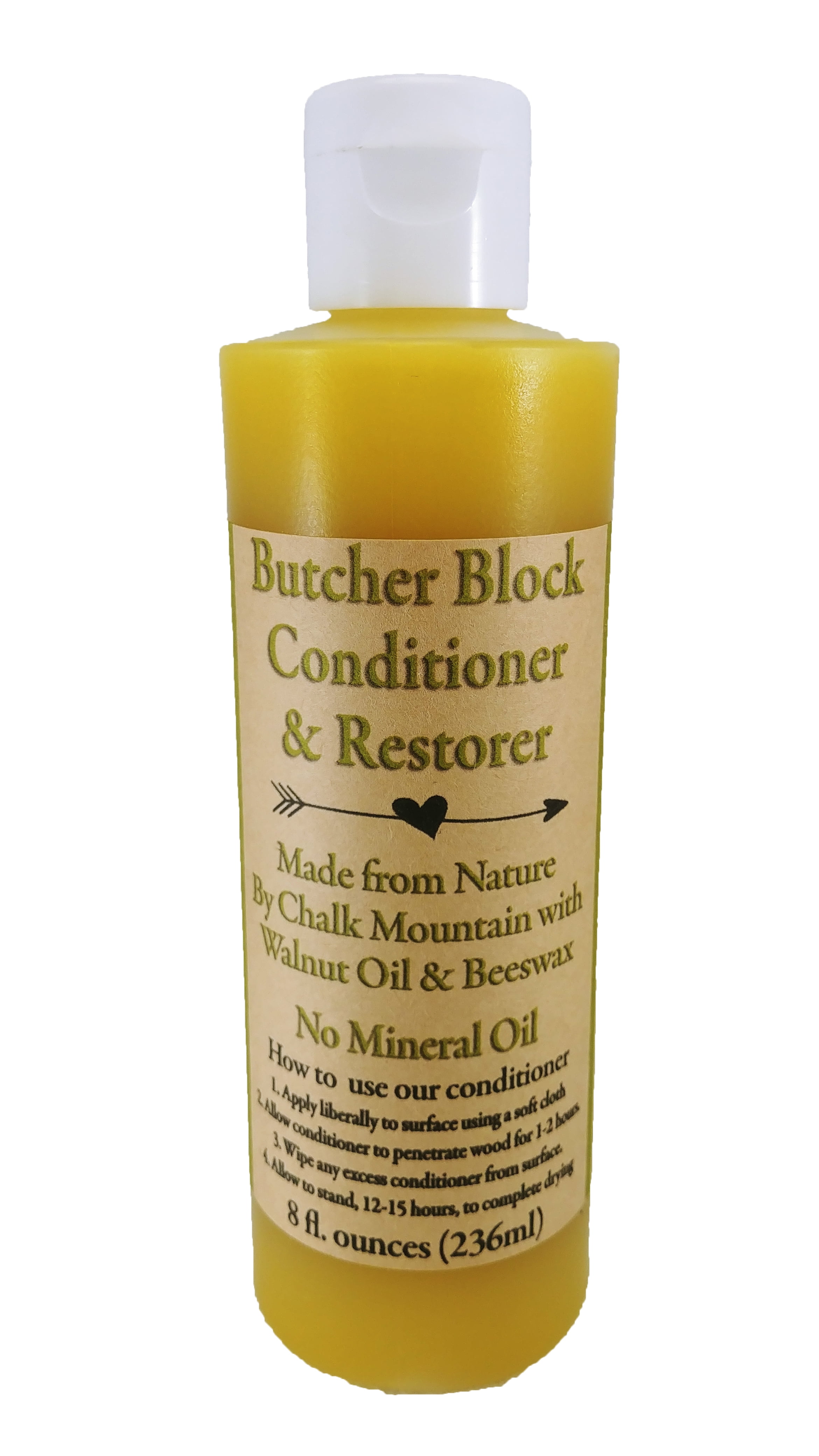 Chalk Mountain Paint's 8 oz. Butcher Block Oil Conditioner and Wood Restorer Food Safe 100