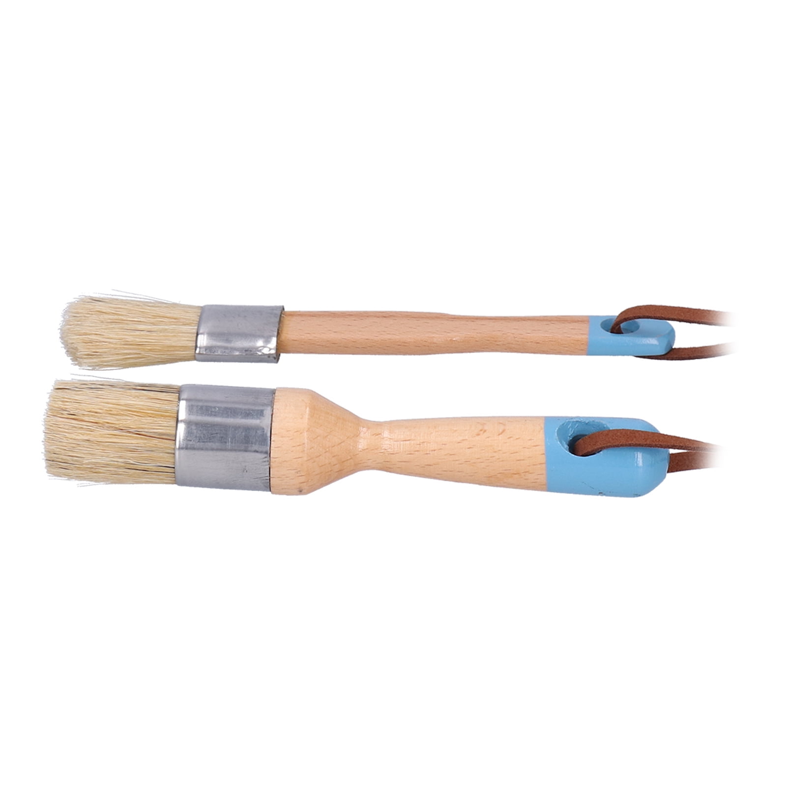 Mister Rui Chalk Paint Brush, Wax Paint Brush Set 3 Pack, Round Paint Brushes Use with All Paints, Natural Bristle Brushes for Painting or Waxing