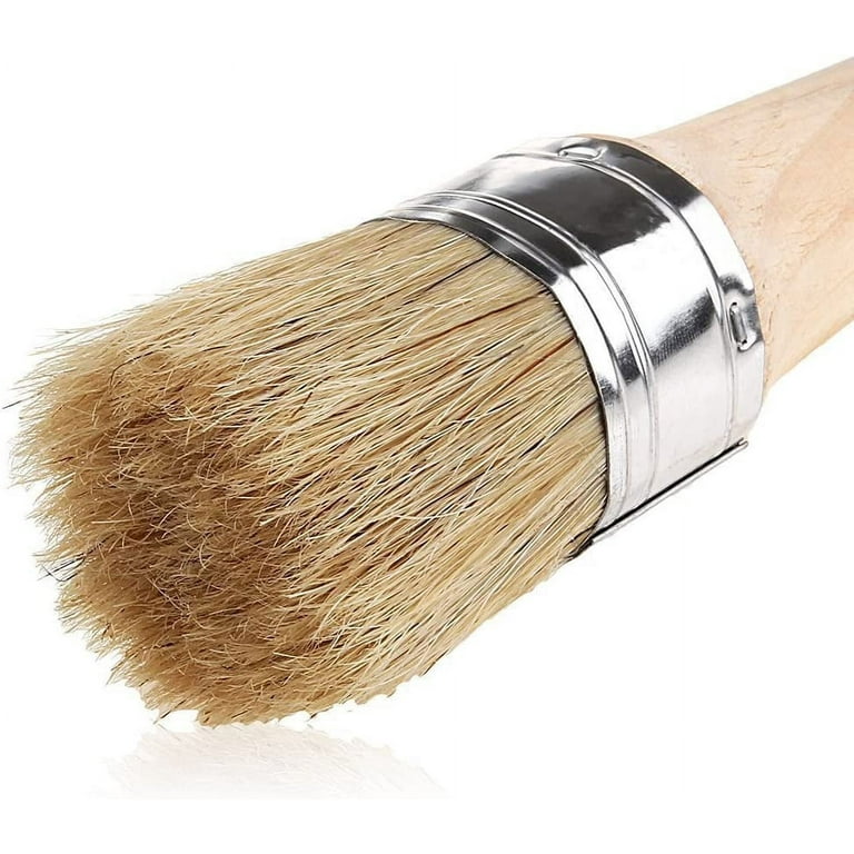 20-40mm Chalk Paint Wax Brush for Furniture Stencils w/ Natural Bristles