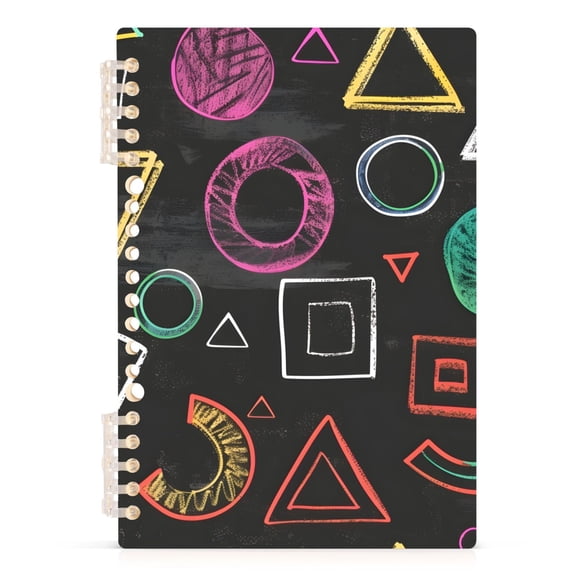 Chalk Paint Graphs Notebooks 1-subject Journal 60 Sheets A5 College Ruled Paper Detachable Ring 8.3"x5.7"