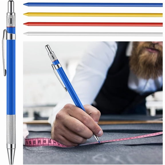 Chalk Pencil for Fabric Marking,2mm Ultra Fine Refillable Sewing Fabric Pencils,Sewing Quilting Tailoring Tools,Marker B