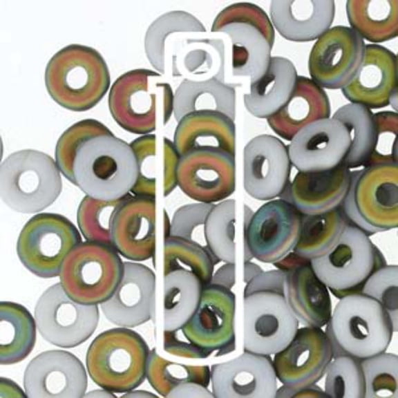 Chalk White Vitrail Matte Czech O-Beads OB2403000-28171-TB