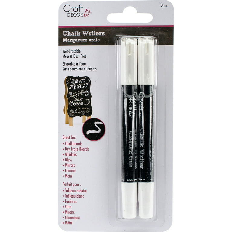 American Crafts 2pcs Erasable Chalk Markers-White