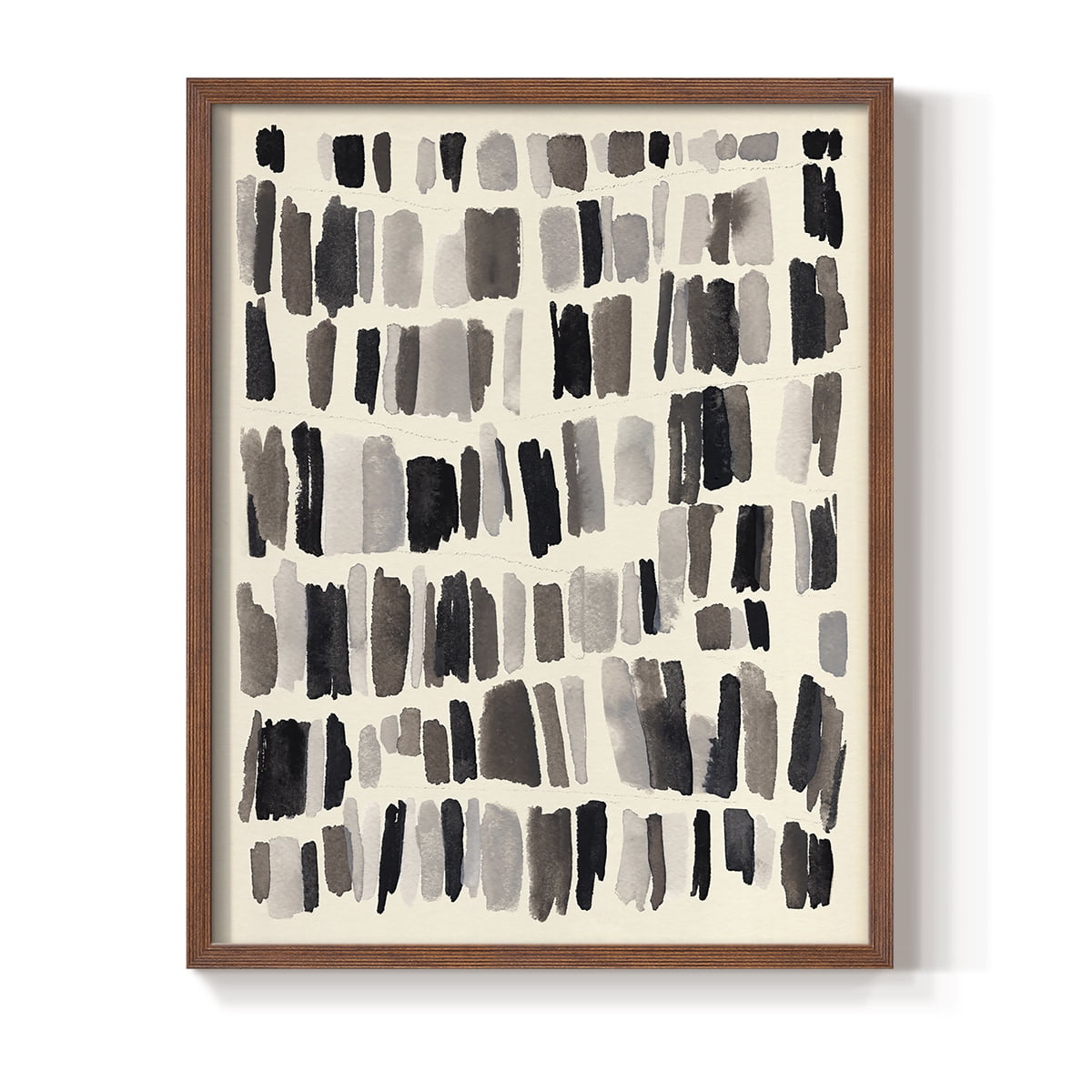 Chalk and Flint II Framed Print in Brown Solid Wood Framed Print No Nail Hanging