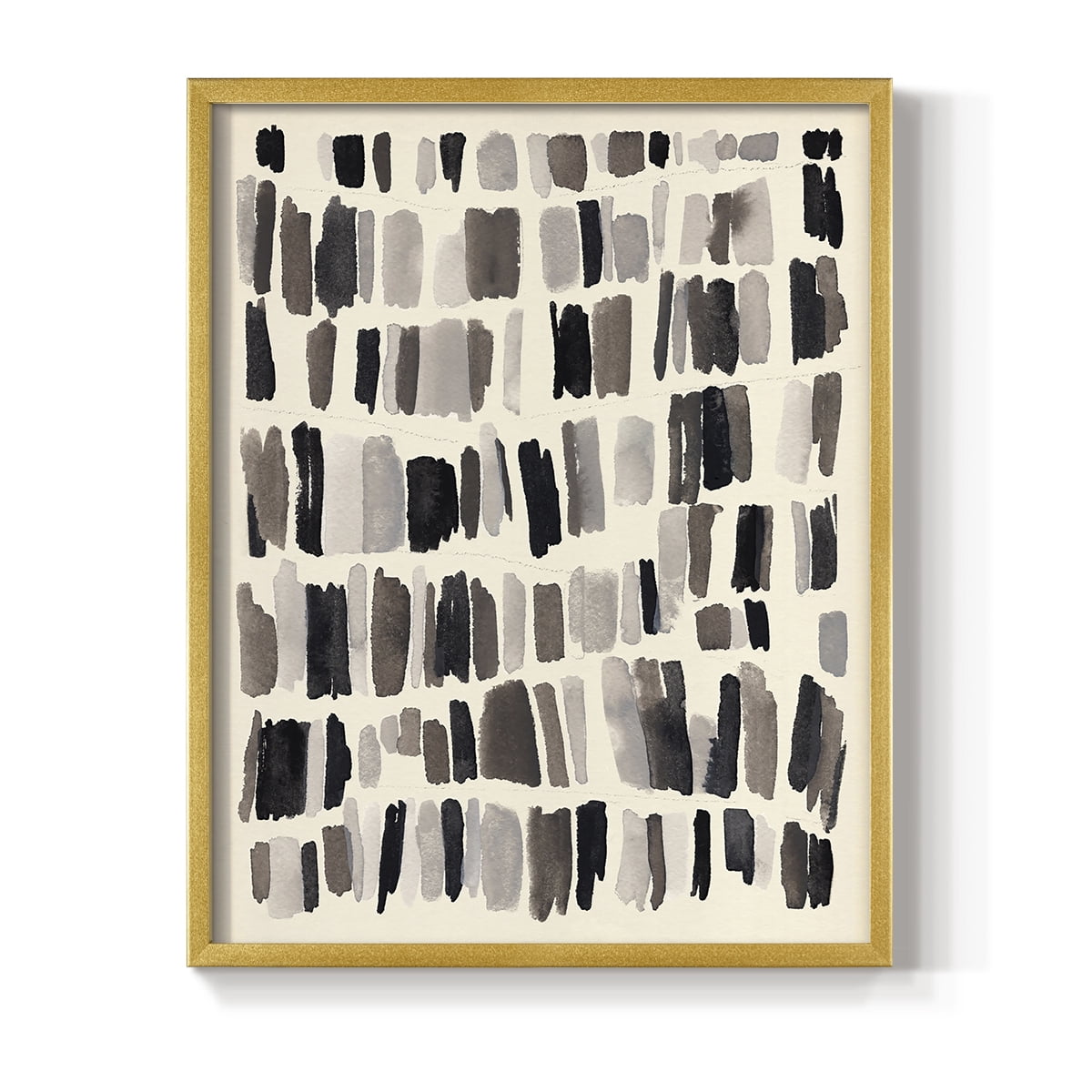 Chalk and Flint II Framed Print in Gold Solid Wood Framed Print No Nail Hanging