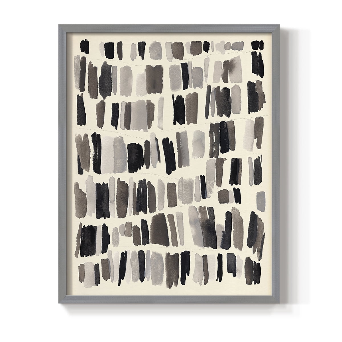 Chalk and Flint II Framed Print in Gray Solid Wood Framed Print No Nail Hanging