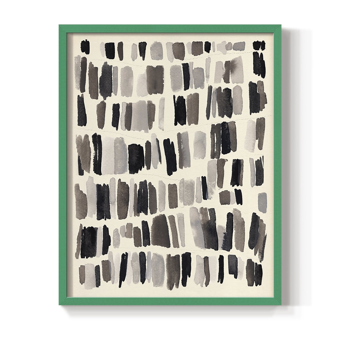 Chalk and Flint II Framed Print in Green Solid Wood Framed Print No Nail Hanging
