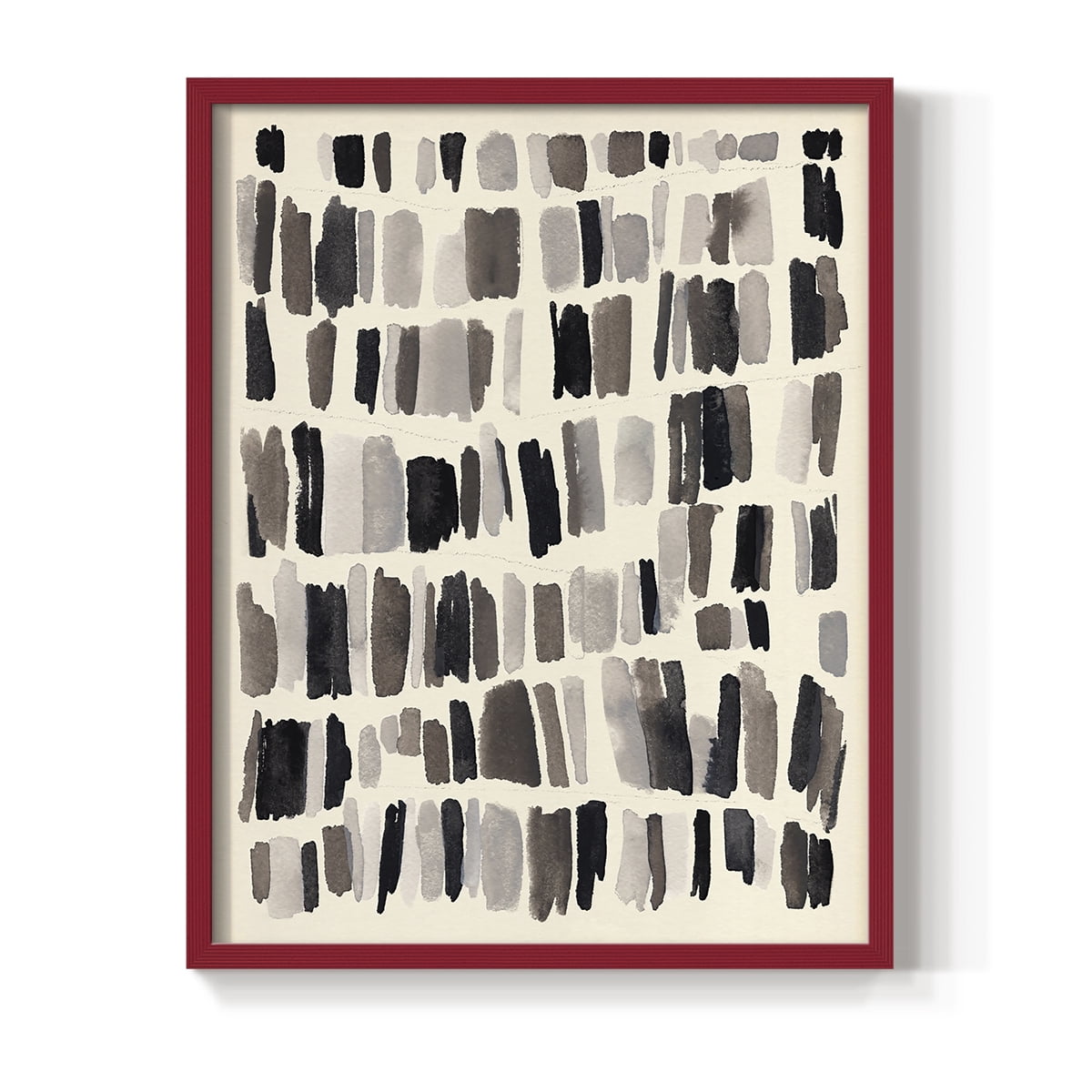 Chalk and Flint II Framed Print in Red Solid Wood Framed Print No Nail Hanging