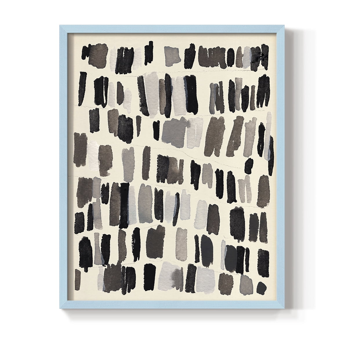 Chalk and Flint III Framed Print in Blue Solid Wood Framed Print No Nail Hanging