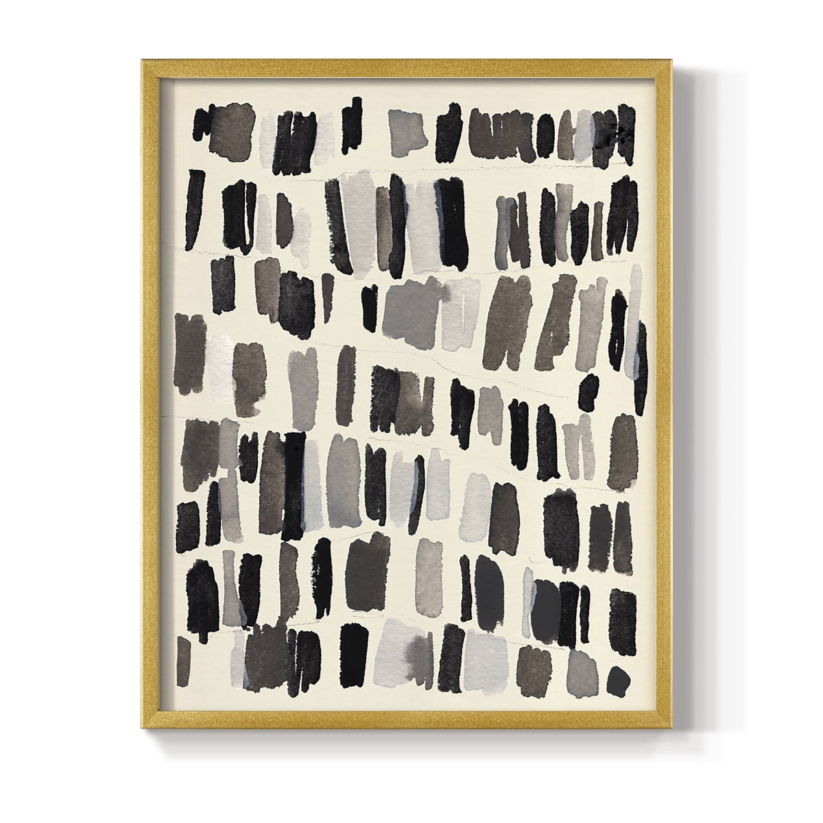 Chalk and Flint III Framed Print in Gold Solid Wood Framed Print No Nail Hanging