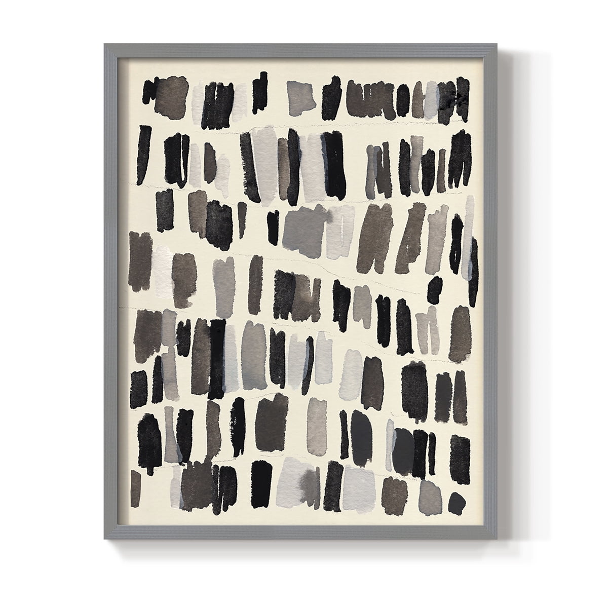 Chalk and Flint III Framed Print in Gray Solid Wood Framed Print No Nail Hanging