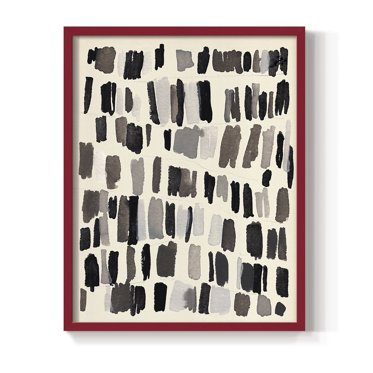 Chalk and Flint III Framed Print in Red Solid Wood Framed Print No Nail Hanging
