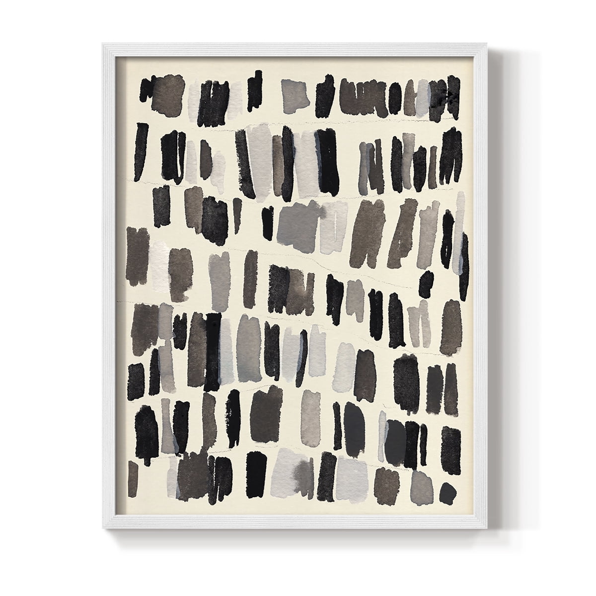 Chalk and Flint III Framed Print in White Solid Wood Framed Print No Nail Hanging
