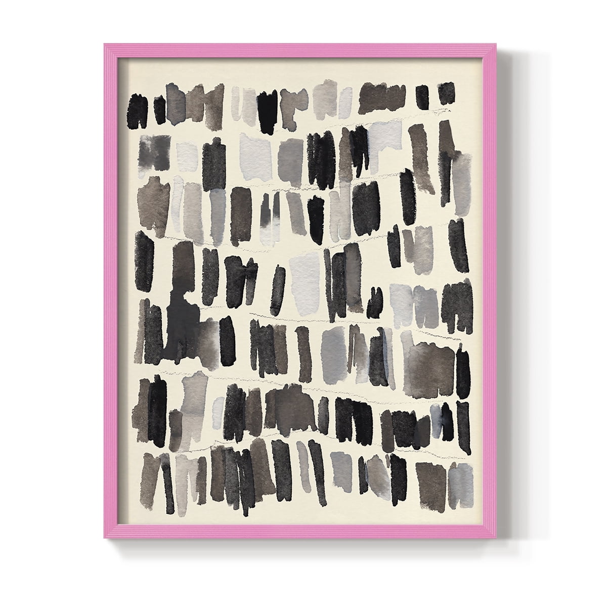 Chalk and Flint IV Framed Print in Pink Solid Wood Framed Print No Nail Hanging