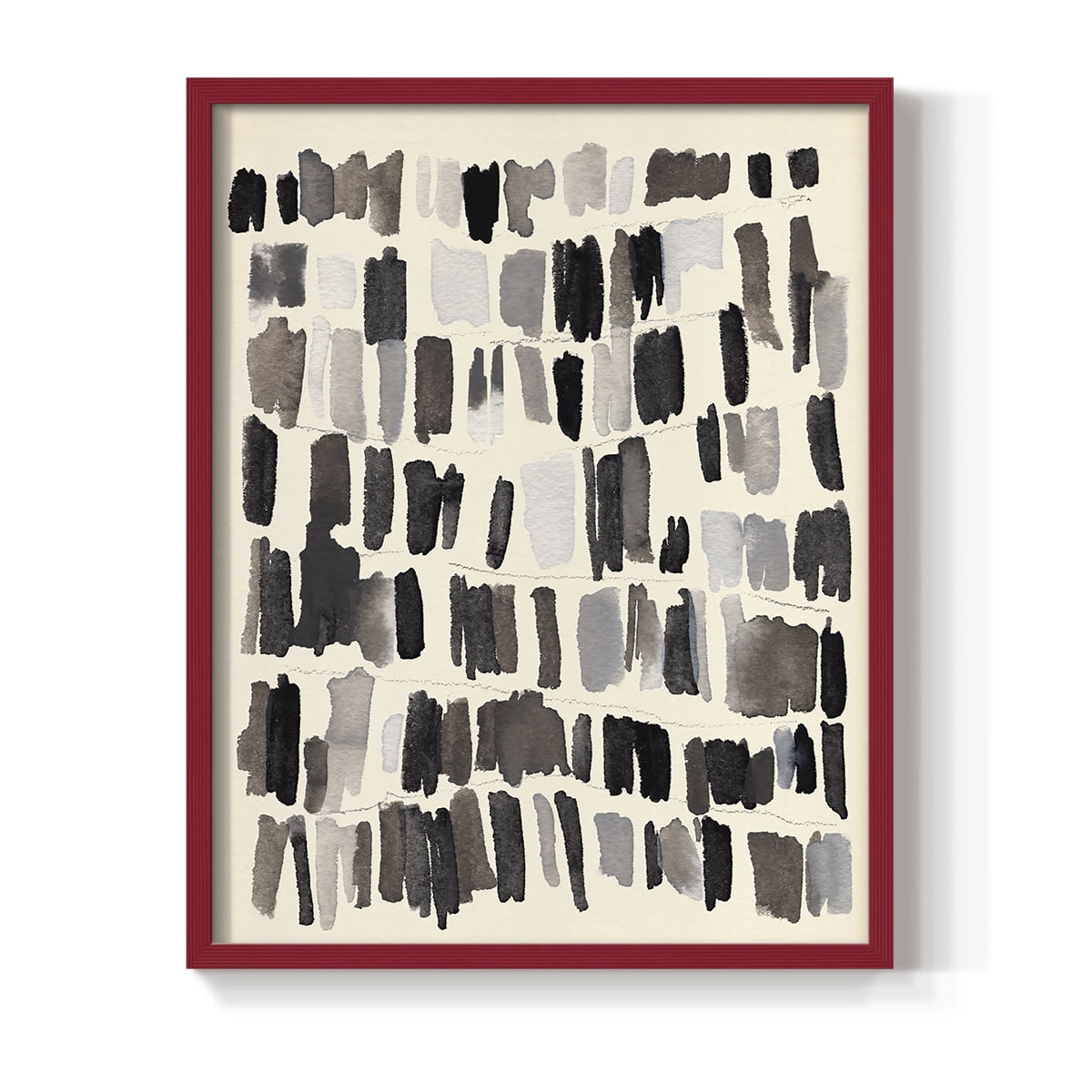 Chalk and Flint IV Framed Print in Red Solid Wood Framed Print No Nail Hanging