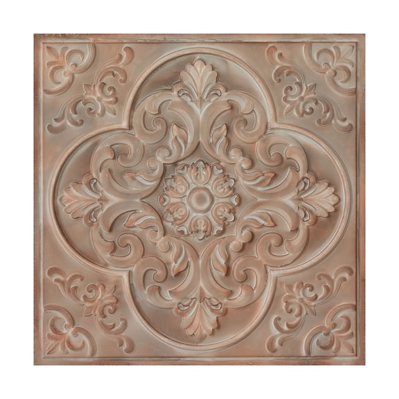 Chalk painted ceiling tiles Embossed wall panels for literary book bars PL88 Washed brown 10Pcs/pack