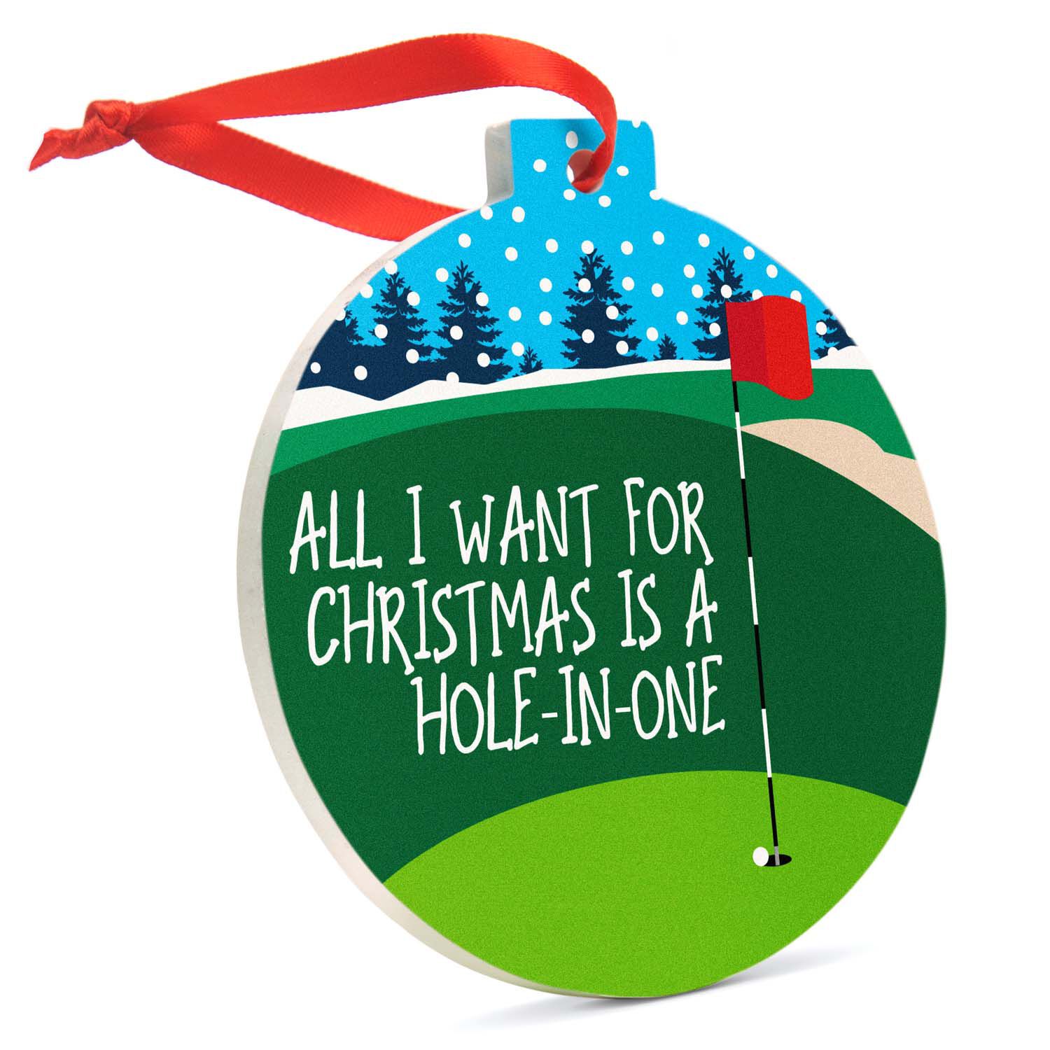 ChalkTalkSPORTS Golf Round Ceramic Ornament Hole in One