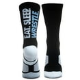 ChalkTalkSPORTS Wrestling Woven MidCalf Socks Eat. Sleep. Wrestle