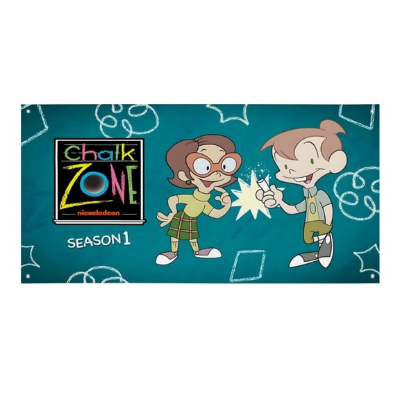 ChalkZone-Theme Backdrops Banner Birthday Party Decor Supplies Personalized Party Backdrop Decoration,5x3ft150x90cm