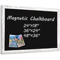 thumbnail image 1 of Chalkboard 24" x 18" inches, Magnetic Blackboard, Rustic Whitewashed Wooden Framed Chalkboards for Wedding, Kitchen and Home Decor Magnetic Wall Chalkboards Hanging Black Chalkboards, 1 of 11