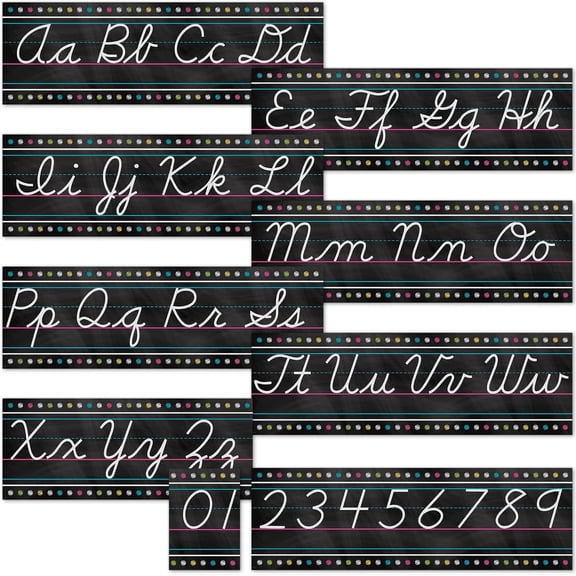 Chalkboard Brights Cursive Writing Bulletin Board Set (TCR5858)