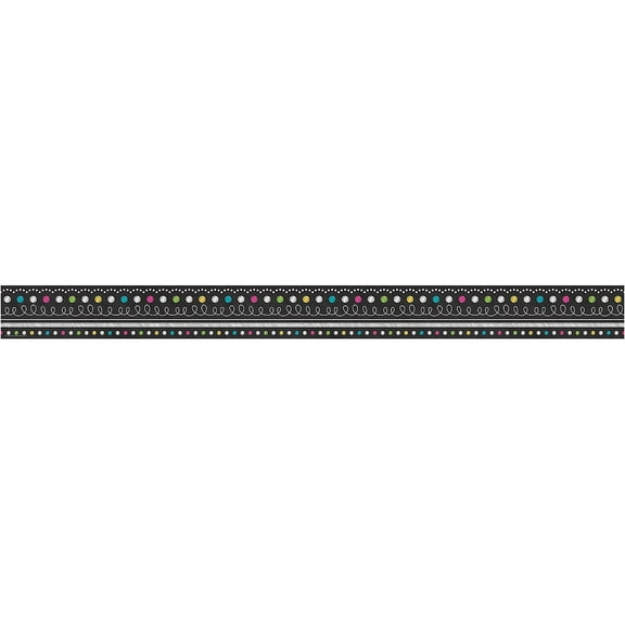 Teacher Created Resources Teacher Created Resource Chalkboard Brights 35" x 3" Straight Border Trim