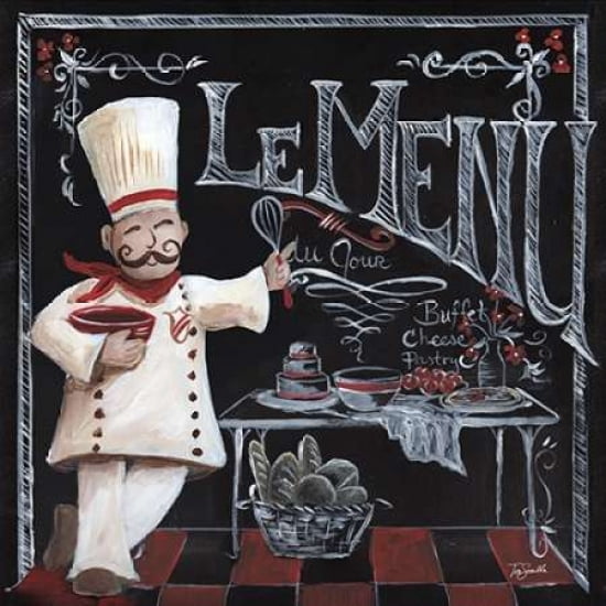 Chalkboard Chefs I Canvas Art - Tre Sorelle Studios (24 x 24)
