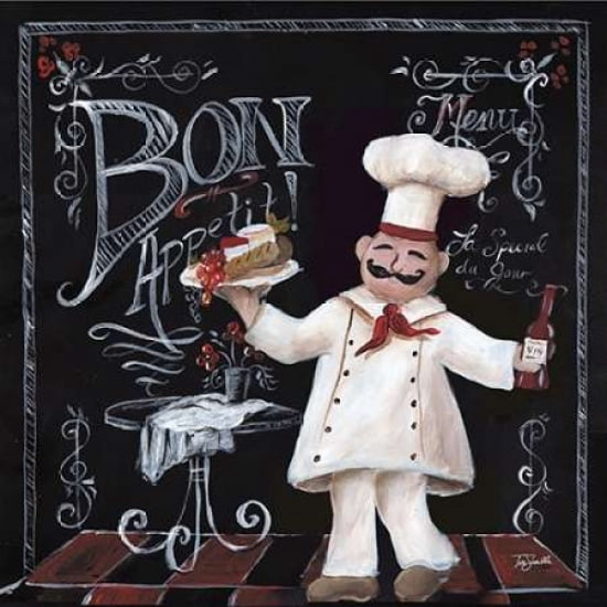 Chalkboard Chefs II Canvas Art - Tre Sorelle Studios (24 x 24)