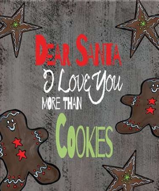 Chalkboard Christmas Cookies Canvas Art - Shanni Welsh (20 x 24)