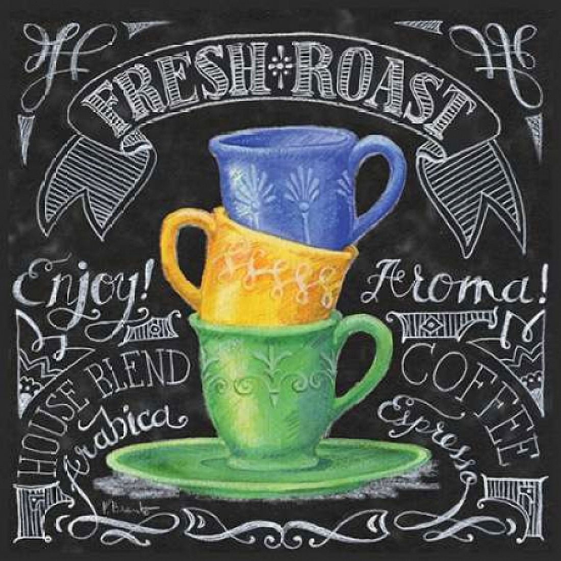 Chalkboard Coffee I Canvas Art - Paul Brent (24 x 24)