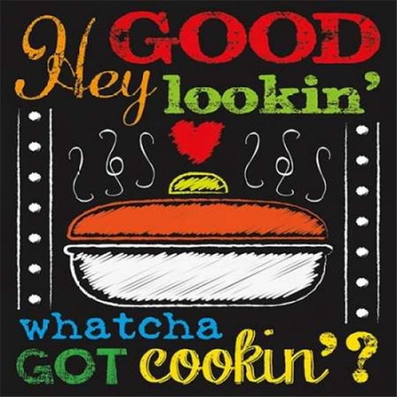 Chalkboard Kitchen Art 3 Poster Print by Melody Hogan - 24 x 24 - Large
