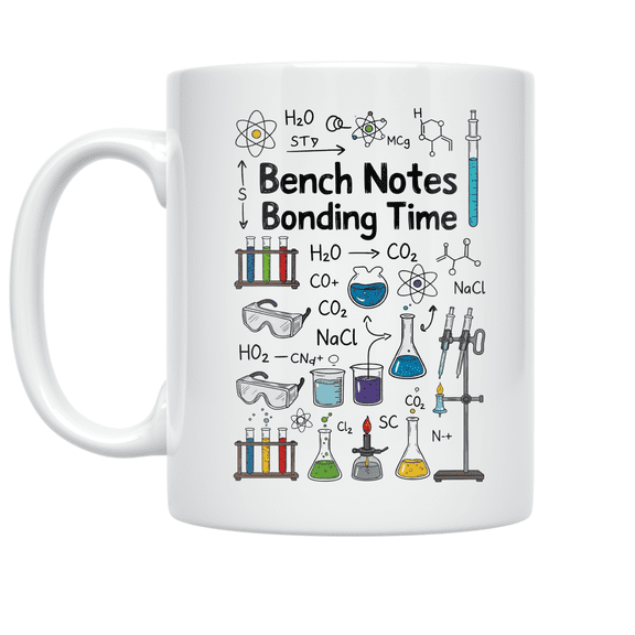 Chalkboard Lab Notes - Chemistry Enthusiast - 11 oz Ceramic Coffee Mug