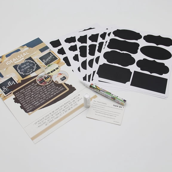 Chalkboard Labels Variety Bundle Saves You Money: 73 Stickers+Erasable White Chalk Marker. BEST Large Reusable Labels+Liquid Chalk Pen