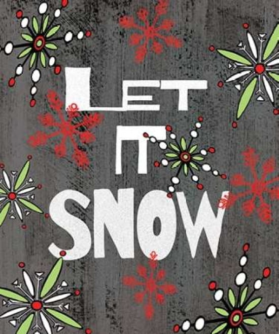 Chalkboard - Let It Snow Canvas Art - Shanni Welsh (20 x 24)