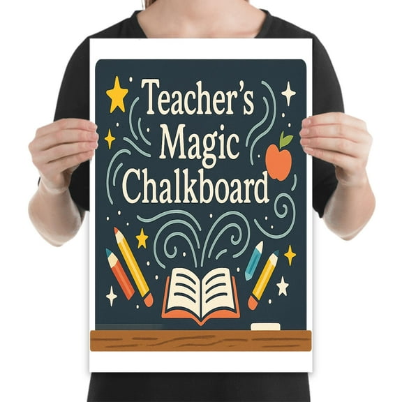 Chalkboard Magic Design - Classroom Decor - 13x19 Poster Print - Educational Style