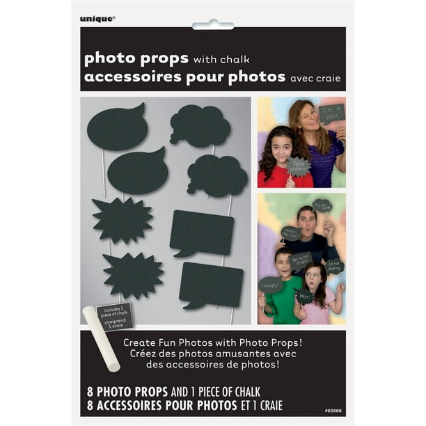 Chalkboard Photo Booth Props, 8pc