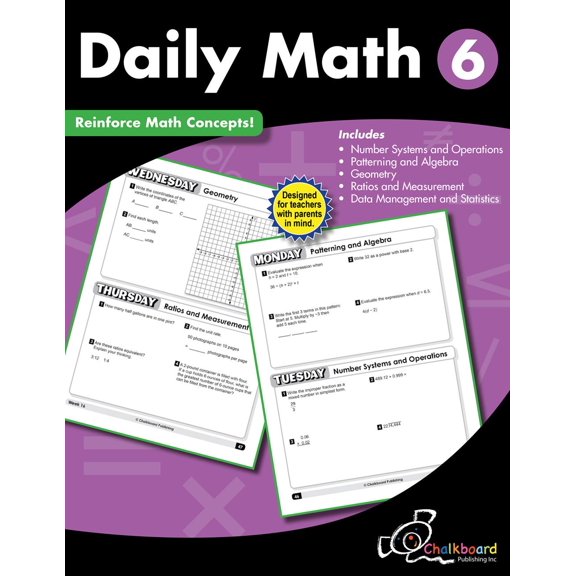 Chalkboard Publishing Workbooks: Daily Math Grade 6 (Paperback)