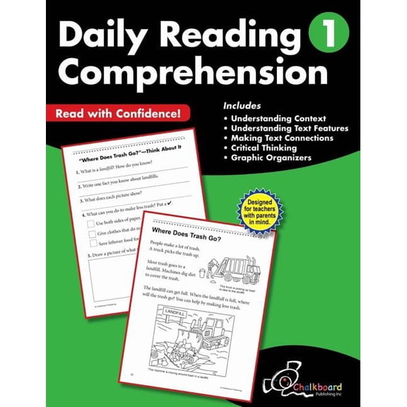 Chalkboard Publishing Workbooks Daily Reading Comprehension Grade 1, (Paperback)