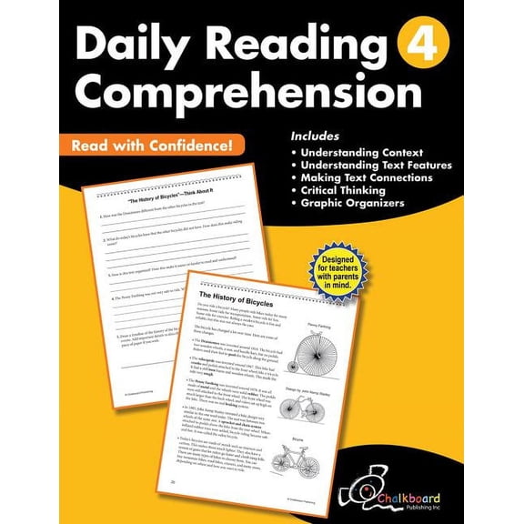 Chalkboard Publishing Workbooks Daily Reading Comprehension Grade 4, (Paperback)