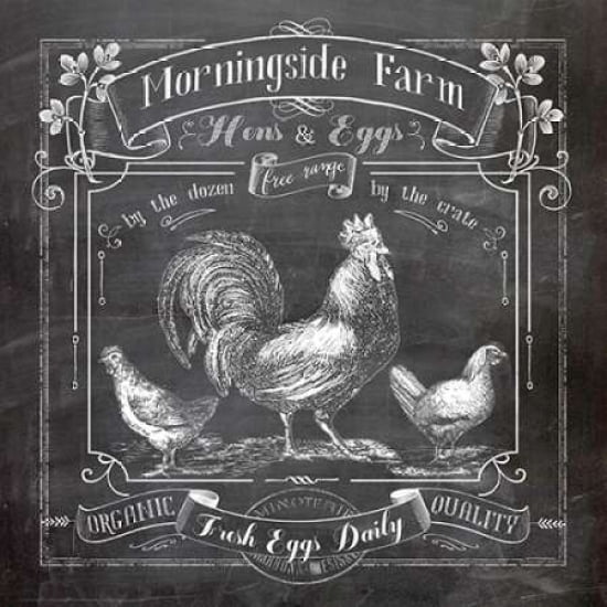 Chalkboard Rooster Canvas Art - Lynnea Washburn (24 x 24)