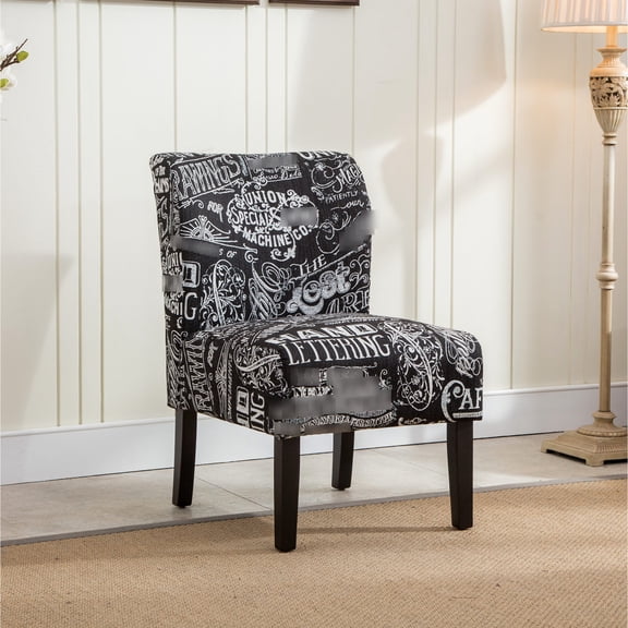 Chalkboard Shadow Print Chair with Removable Legs / Comfortable Seat Height
