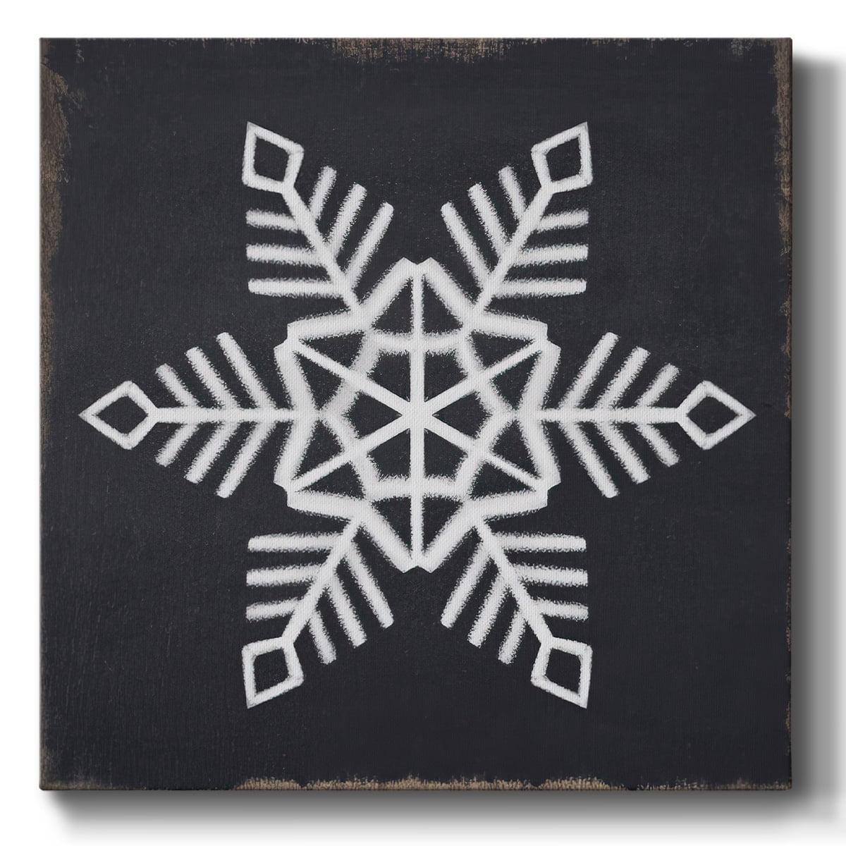Chalkboard Snowflake I- Gallery Wrapped Canvas