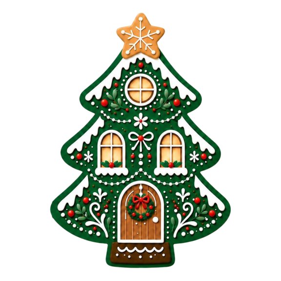 Chalkboard Style Christmas Tree Cards, Set Of 10 Die Cut Note Cards With String For Gift Tag Tree