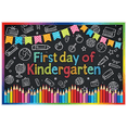 thumbnail image 1 of Chalkboard Style First Day of Kindergarten Banner for School Decoration Classroom Decor Educational Event, 1 of 7